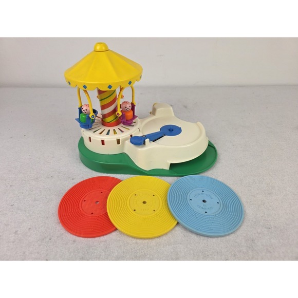 Fisher-Price Other - Vintage Fisher Price Little People Change A Tune Carousel 1980s With Discs
